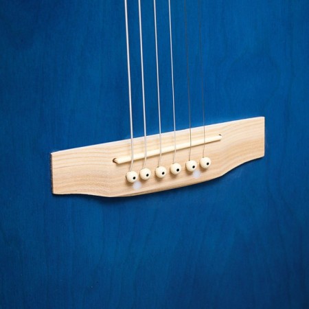 Acoustic guitar "Amistar N-513" 6 string, Menz. 650mm, art decoration, blue-4