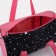 Sports bag with lightning, long belt, black/pink color