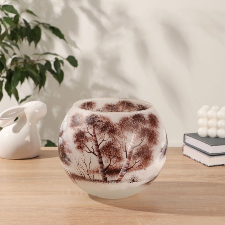 Vase "Monochrome" Ball (brown) 4l D-13. 19x19cm-3