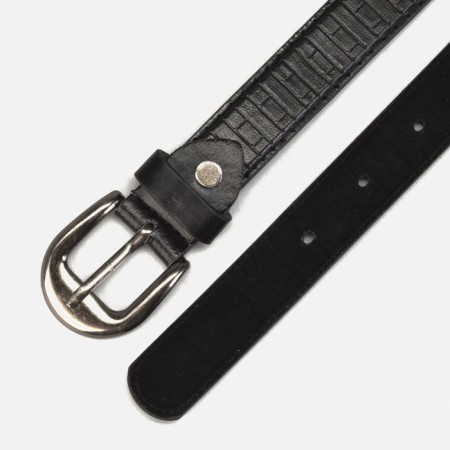 Children's belt, width - 2cm, screw, buckle for metal, black color-2