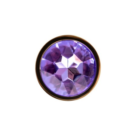 Anal traffic jam, metal, golden, with an amethyst crystal, 7 cm, d 2.8 cm, 50 g-3