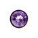 Anal traffic jam, metal, golden, with an amethyst crystal, 7 cm, d 2.8 cm, 50 g