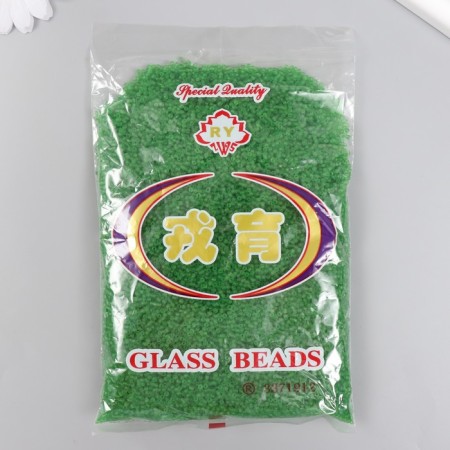 Glass beads 12/0 "green moss" translucent matte 450 g-2