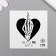 Tattoo on the body is black "heart with a skeleton brush. I do not think about you" 6x6 cm