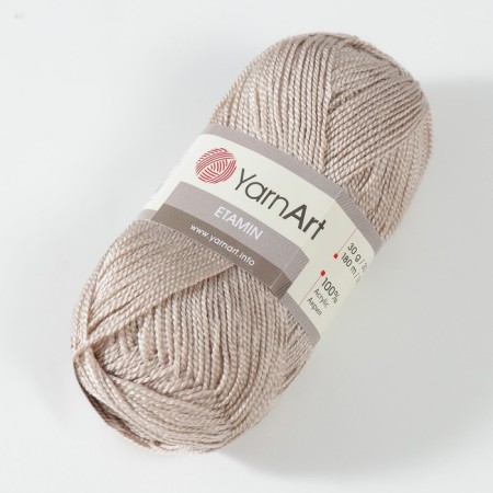 Yarn "etamin" 100% acrylic 180m/30g (463 St. Beige)-1
