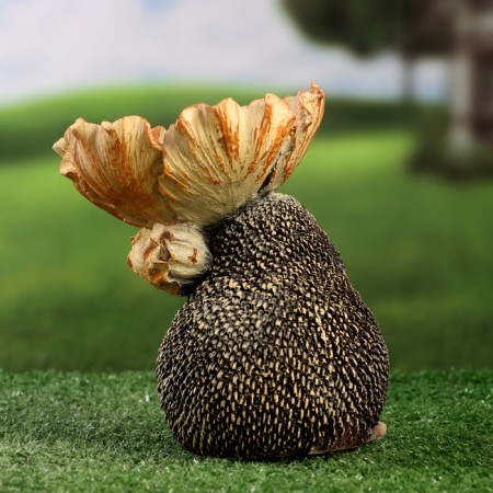 Garden figure - "Hedgehog with flower" 16cm-2