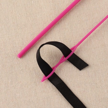 Flexible knitting needle for rubber bands / braid / cord, 58 cm, pink color-3