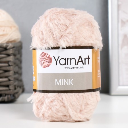 Yarn "mink" 100% polyamide 75m/50g (331 beige)-5