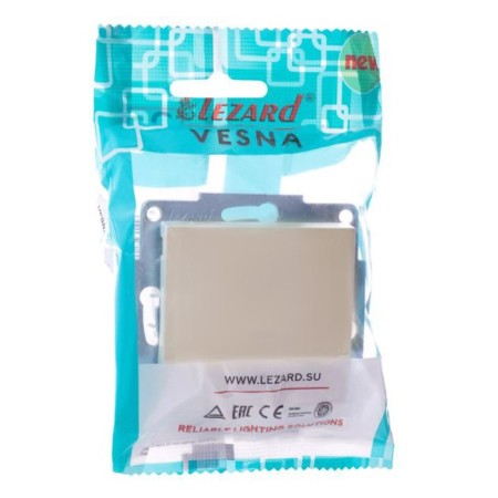 Switch 1-cl. SP Vesna with indication Cream mechanism. Lezard 742-0388-111