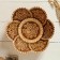 Sunflower plate, birch bark