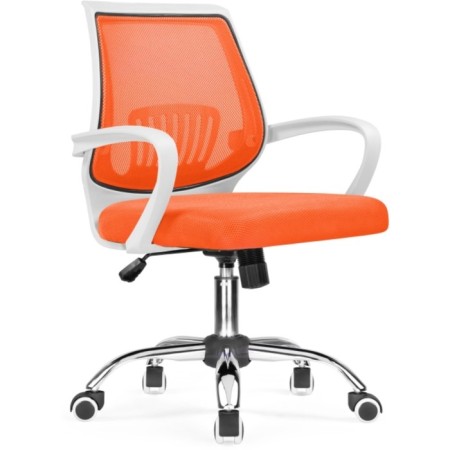 Children's armchair Ergoplus metal/fabric, chrome/orange 61x55x84 cm