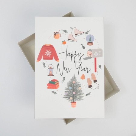 Folding box "Hugge", 30 x 20 x 9 cm, new year-5