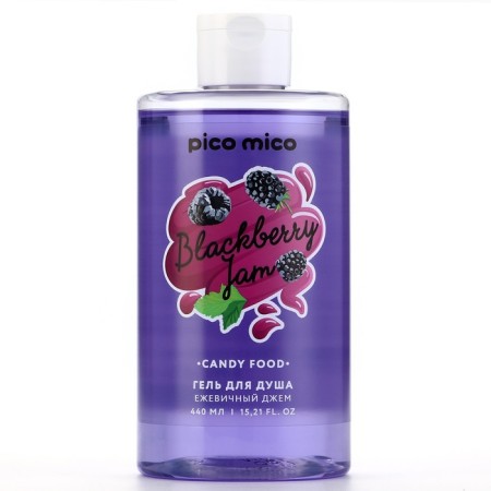 Shower gel, 440 ml, aroma of blackberry jam, Pico Mico-1