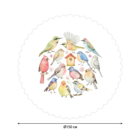 Photo scatter round, size 150x150 cm, Saten-1