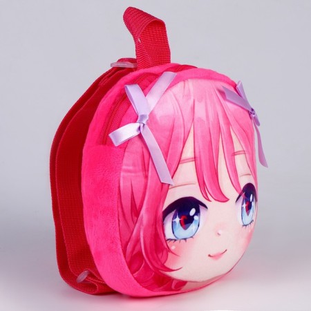 Baby backpack for anime girl, plush, pink color-2