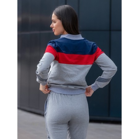 Female Female Suit, size 48, gray color, red color-7