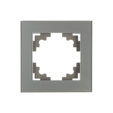 1-seater frame, glass, Stekker series Catherine, GFR00-7001-03, silver
