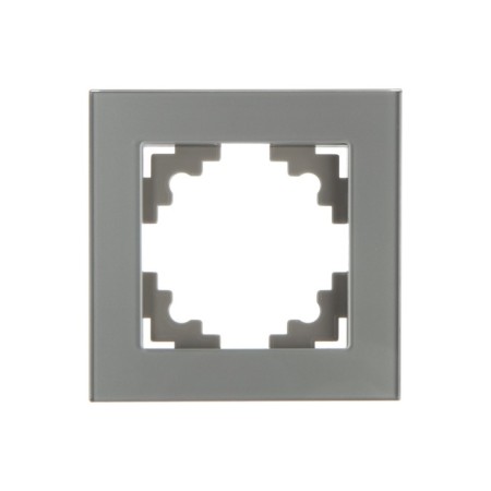 1-seater frame, glass, Stekker series Catherine, GFR00-7001-03, silver
