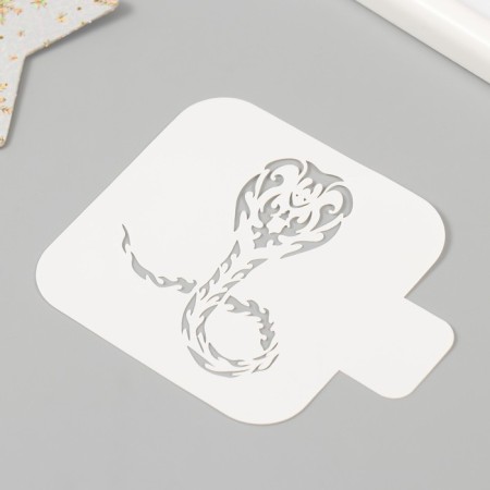Plastic stencil "cobra", size 9x9 cm-1