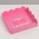 Cookie box, confectionery packaging with PVC lid, “eat me and smile”, 13 x 13 x 3 cm