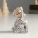 Souvenir Polystone "Bear in a head-hat, sits" Gray mix 6x5x7.5 cm