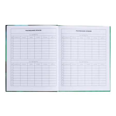 Diary for grades 1-4, solid cover "Drafting", glossy lamination, block 60g/m²-6