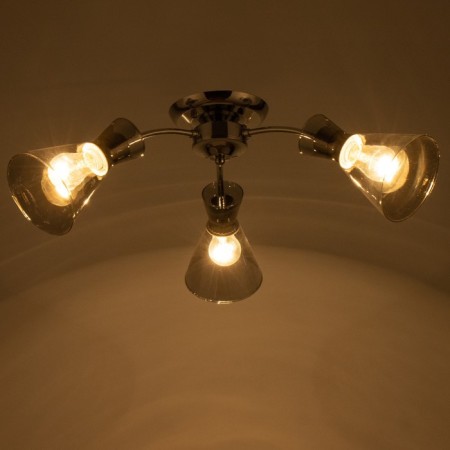 Svetogor chandelier "Shadow" 3x60W E27 chrome 65x65x22cm-2