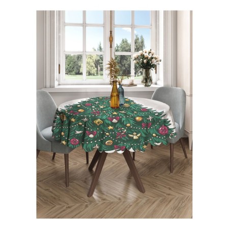 The tablecloth "Emergency Christmas tree", round, Saten, d = 150 cm-2