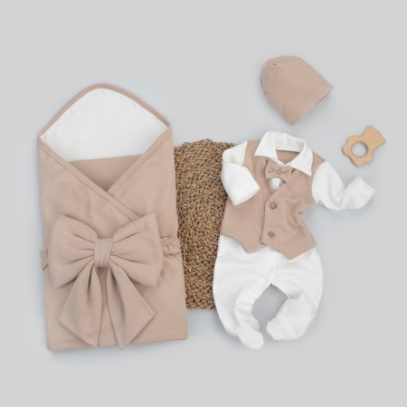 Kinderlitto “Young gentleman” discharge kit, 4 items, height 50-56 cm, cappuccino color