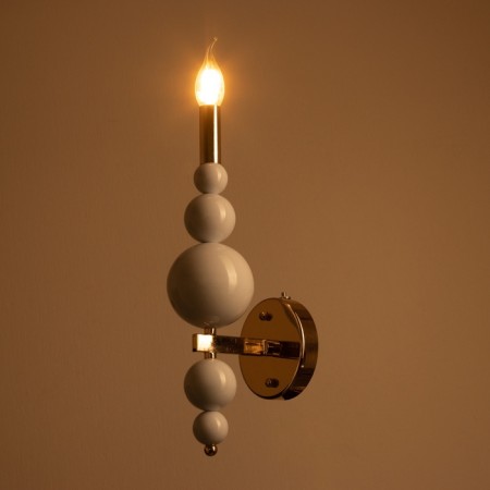 Sconces "Siena" 1he14 40W white-gold 12x17x40 cm-2