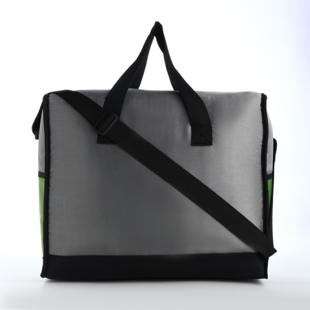 Bag-Termo two-flowers 36l, 42*25*35, Material Department, 3 N/Pocket, Rag belt, gray/green-1