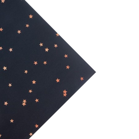Paper packing glossy double -sided "New Year's stars", 70 x 100 cm, New Year-4
