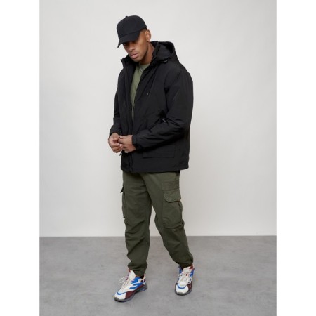 Male spring jacket, size 50, black color-9