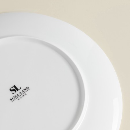 Sl Home “Cascon” plates, d = 27 cm, set 2 pcs, bone porcelain, white-7
