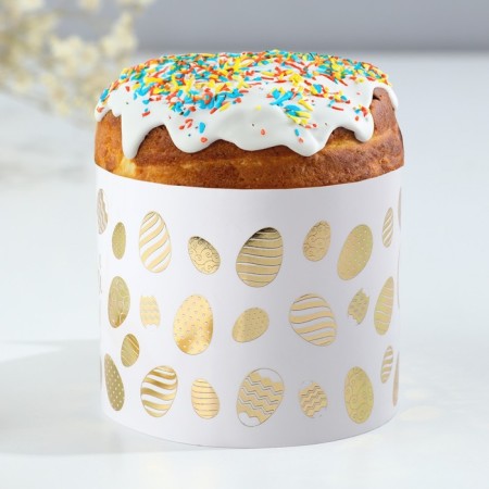 Kulich rim with embossing “Light Easter!”, 24 x 5 cm.-1
