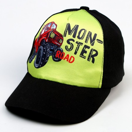 Baby cap for the boy Monster Road, black color, rr. 52-54-2