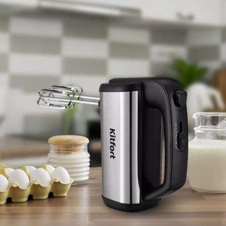 Mixer KitFort KT-3403, manual, 200 W, speed adjustment, black-silver-5