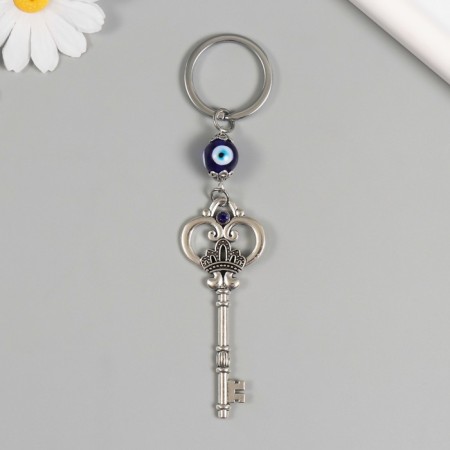 Keychain from the evil eye Metal "key with crown" 3x8.2 cm