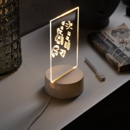 LED nightlight with a marker 10 × 19 × 10 cm, USB, glow warm white-1