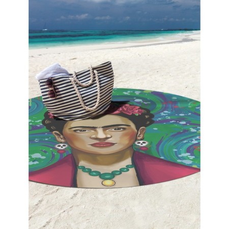 Pareo and beach rug Frida Art, D = 150 cm-1