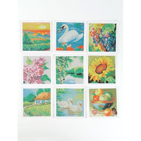 Diamond mosaic 9 in 1 "Nature", 14.5 x 14.5 cm-3