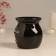 Aroma lamp ceramics "Stop! It's time to catch Zen" Black 7.2x7.2x7.8 cm