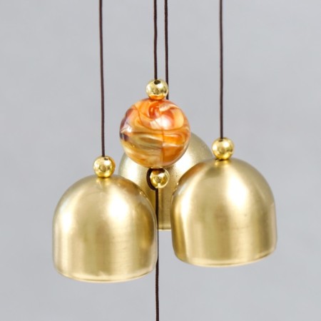 Wind Music Metal "Gorlyanka" 3 bells 1 figure 46 cm-2