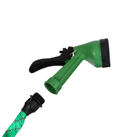 Rubber icy hose, 12 mm (1/2 "), 20 m, in a textile braid, with a watering gun, color mix, Greengo-3