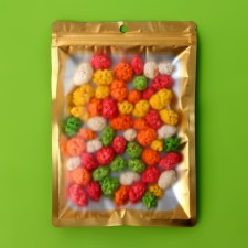 SIP-LOK package with a window, with euroslot, gold, 14 x 20 cm