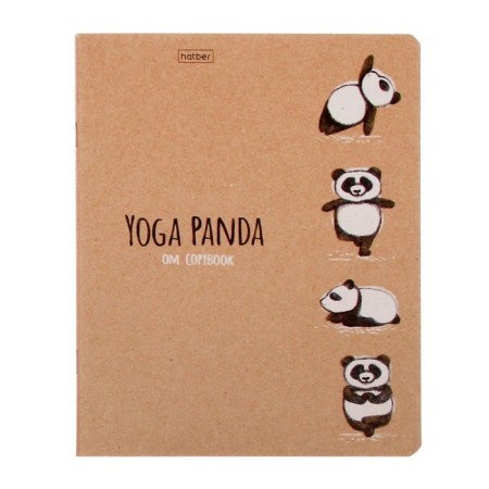 Notebook of 48 sheets in the Animals Yoga cage, craft cardboard cover, offset unit, mix-1