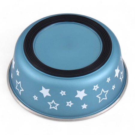 Bowl with silicone base "star", blue, 300 ml-3