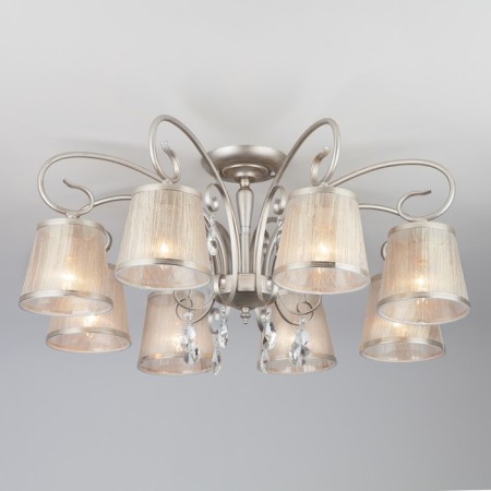 Liona 8x40W E14 chandelier silver