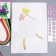 Quilling set (PVA glue, tool, ruler, 120 strips 54x0.5 cm) mix 30x21 cm