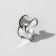 Ring "Jewel" belt, color black silver, dimensionless